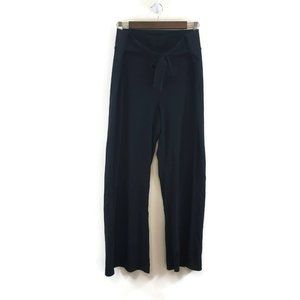 Aerie Womens Pull On Flare Pants Size XL Black Tie Stretch Comfort Dressy